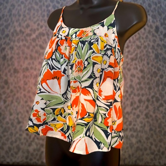 Women’s Melbourne Crop Top Spaghetti Strap Color Coral Bloom Size XS - Picture 1 of 7